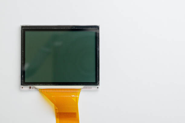 液晶ディスプレイ、白い背景上のマトリックス - computer monitor computer liquid crystal display visual screen ストックフォトと画像