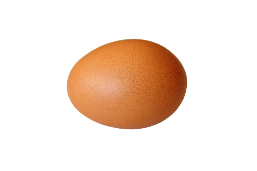 Egg. Close-up. horizontal front side view. The isolated object on a white background. Isolate.
