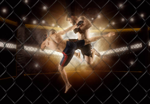 istock MMA male fighter kick 1359720705