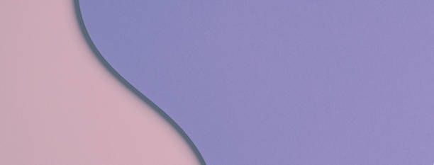 istock Creative abstract pastel pink, purple, very peri colors geometric shape paper composition banner background, top view 1359724905