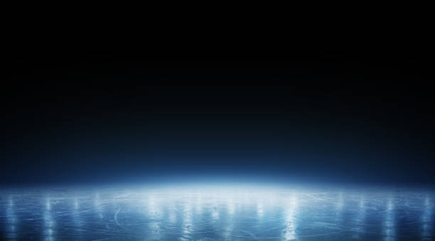 istock Ice. Beautiful blue smooth ice. Realistic ice background. Winter background. Reflection 1359731661