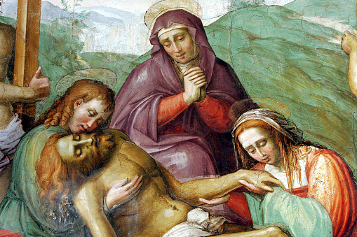 Marcialla (Fi), Italy - 11 July 2005: The fresco 