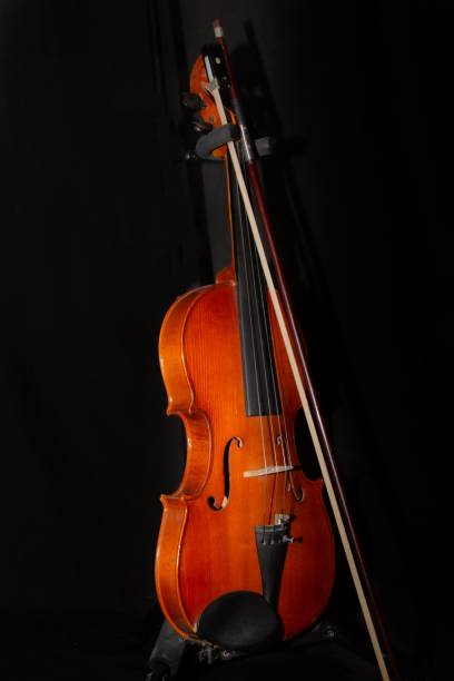 istock Beautiful violin forgotten in the dark 1359733230