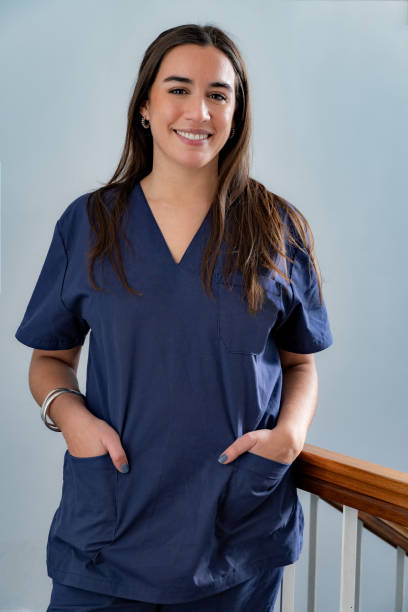 istock Female doctor at work with hands in his pockets 1359735394