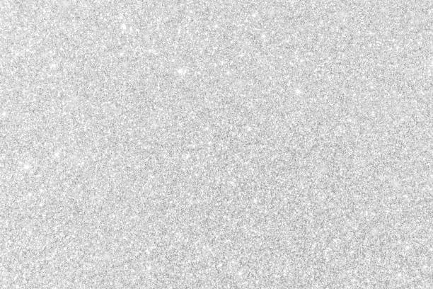 istock Silver glitter background texture white sparkling shiny wrapping paper for Christmas holiday seasonal wallpaper decoration, greeting and wedding invitation card design element 1359749049