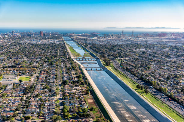 istock Los Angeles River Aerial 1359756166
