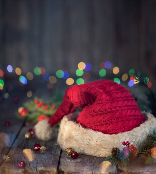 istock Santa Hat with Bokeh Lights 1359756227
