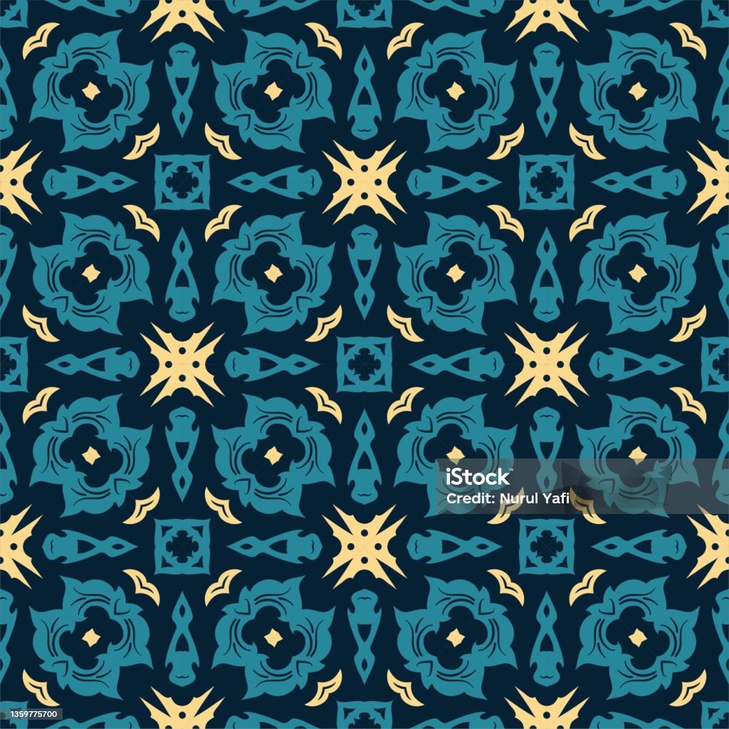 Three Colors Pattern Ornament Shape Simple Seamless Abstract Background ...