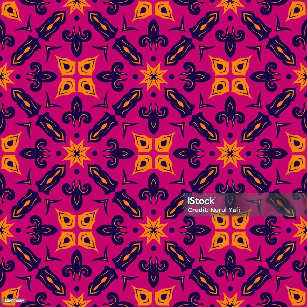 Three Colors Pattern Ornament Shape Simple Seamless Abstract Background ...