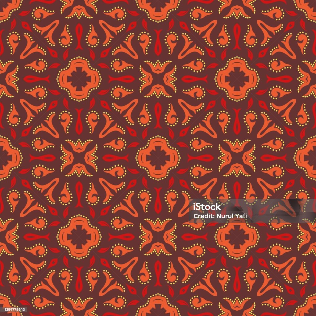Three Colors Pattern Ornament Shape Simple Seamless Abstract Background ...