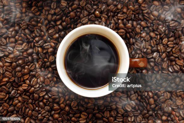 Sweet Coffee Aroma Coffee Beans And Morning Coffee Stock Photo - Download Image Now