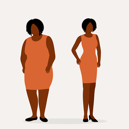 istock Black Woman Before And After Weight Loss. 1359788578