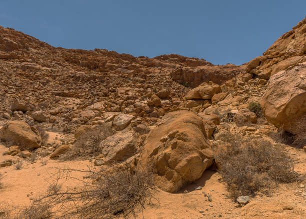 Rock formations in the desert near the Spitzkoppe, Namibia