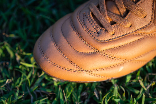 A kangaroo leather football shoe.
