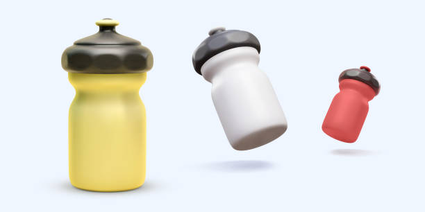 istock Set of 3d realistic colour plastic bottle isolated. Vector illustration 1359799845