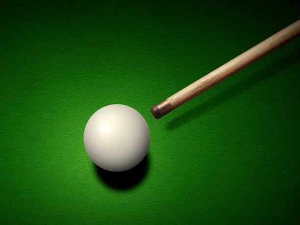 snookerspiel - spieler mit dem ziel der spielball - snooker stock-fotos und bilder