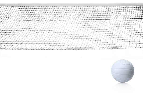 istock Isolated Volleyball Net on the white background 1359801749