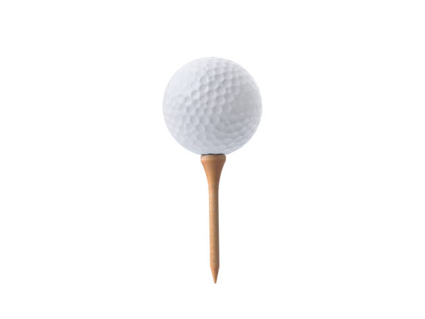 istock Golf ball isolated on white with clipping path 1359803036