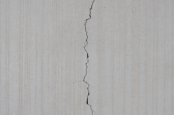 texture of cracked Of Exposed Concrete Surface stock photo