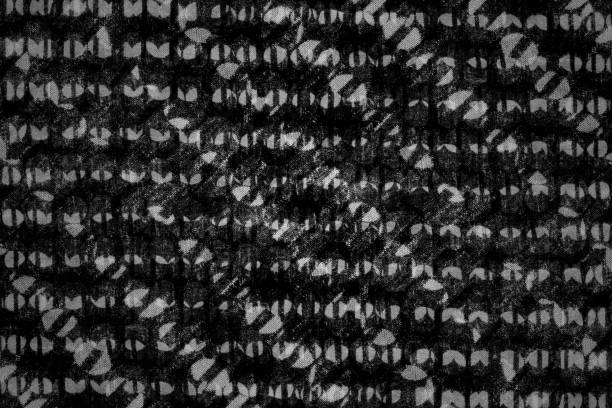 istock Black and white cotton fabric with abstract pattern for background 1359808846