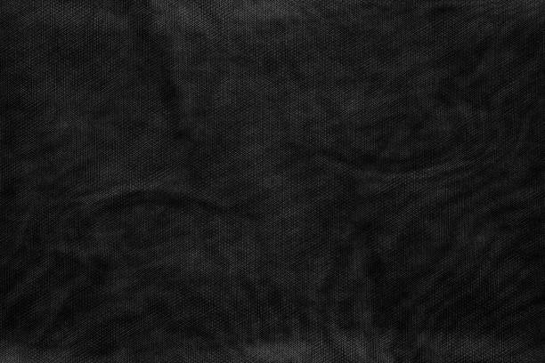 istock Rough dark color linen fabric texture for background 1359808869
