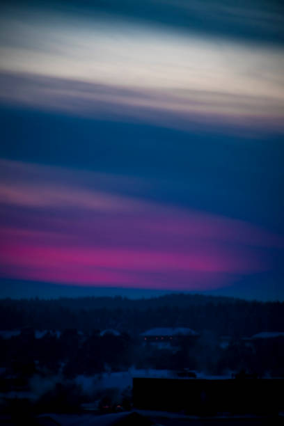 istock Blurred colorful sunset sky in Lithuania 1359808983