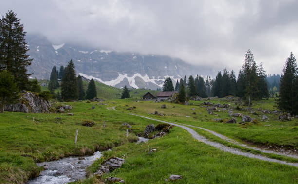 istock The beautiful spring panoramic view of Santis. 1359809069