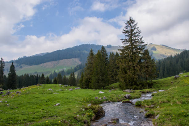 istock Beautiful swiss spring landscape near Santis. 1359809104