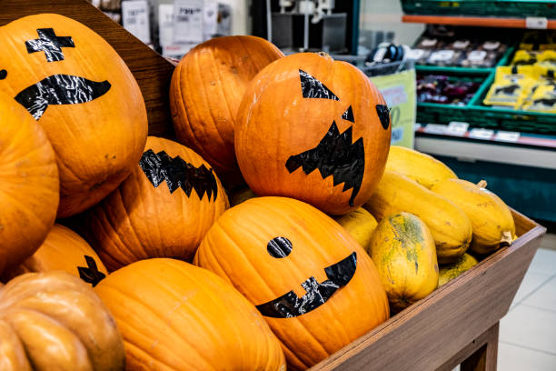 istock Pumpkin Halloween Concept in Supermarket 1359816108