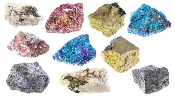istock set of various chalcopyrite stones cutout 1359816793