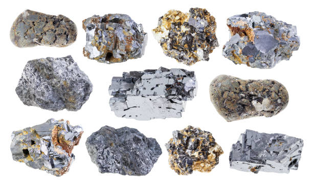 istock set of various galenite stones cutout on white 1359816813