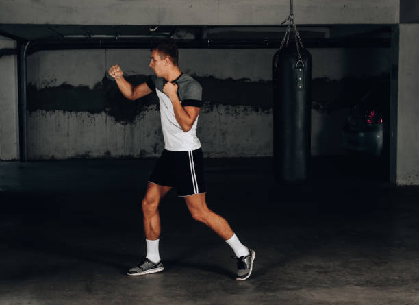 istock One Caucasian man exercising boxing 1359818540