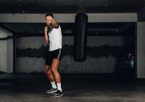 istock One Caucasian man exercising boxing 1359818547