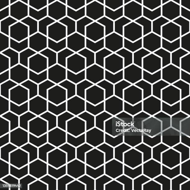 Hexagonal Pattern Mesh Seamless Hexagonal Mesh Abstract Geometric Pattern Background Stock ...