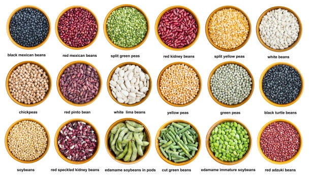 istock set of various peas and beans in bowls with names 1359820442