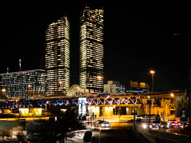 istock view of bridge and illuminated towers in Moscow 1359822849
