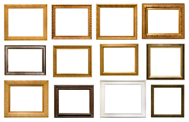 istock set of various old wooden picture frames cutout 1359823070