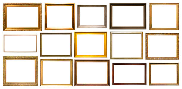 istock set of various narrow wooden picture frames 1359823075