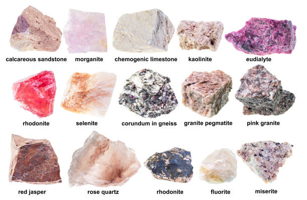 istock set of various raw pink rocks with names cutout 1359826882