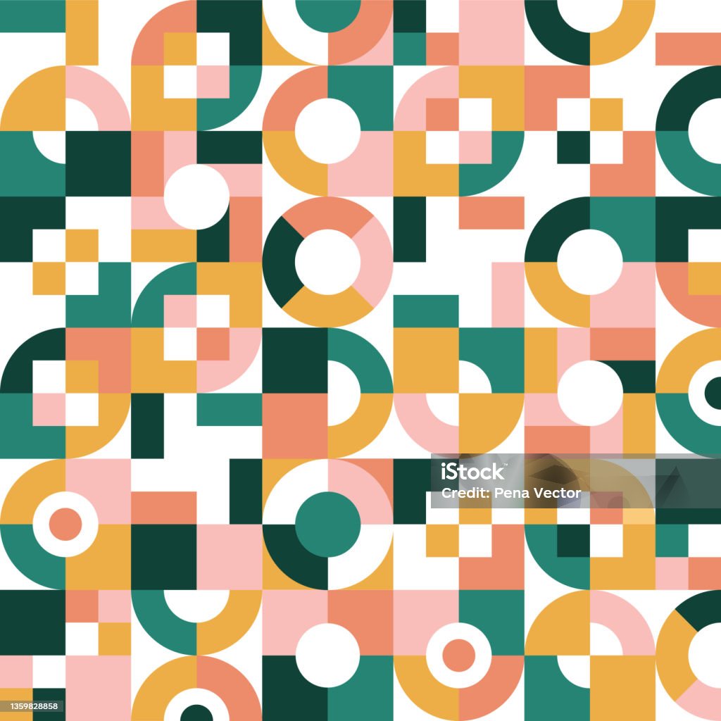 Pattern 2.5 Color Color Geometric Pattern Background Vector Stock Illustration - Download ...