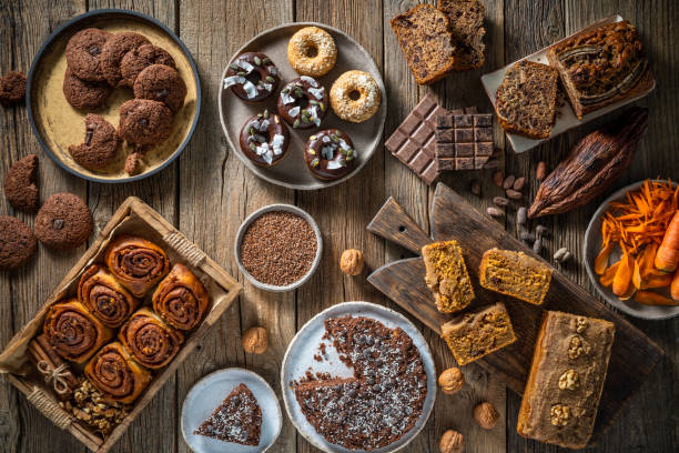 istock Vegan desserts bakery assortment recipes vegan brownie, cinnamon 1359831114