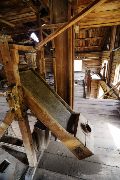 istock The interior of an old abandoned mill 1359832568