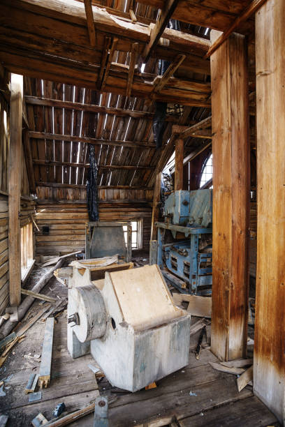 istock The interior of an old abandoned mill 1359832571