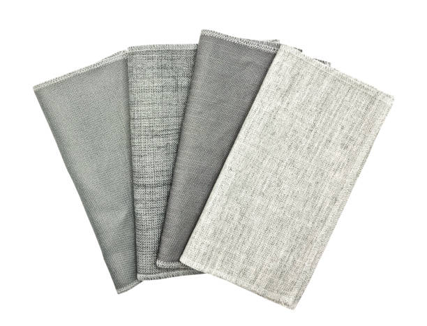 istock various texture of drapery fabric sample swatch in grey tone isolated on white background with clipping path. folded linen cloth swatch for selection. interior curtain material samples. 1359835211