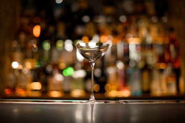 istock beautiful clean glass on a bar counter on a blurred background 1359843035