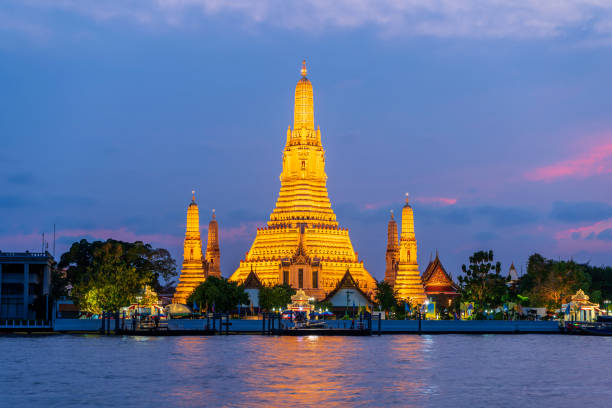 istock Wat Arun Temple at blue hour in bangkok Thailand 1359849828