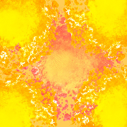 Yellow pulsation abstract colorful background. bright spots in corners. hand drawn. summer textured. watercolor pattern for wallpaper. explosion and hot splashes on sun. solar flares