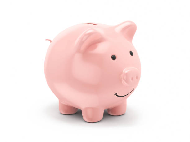 istock 3d render Piggy Bank on white background stock photo 1359855019