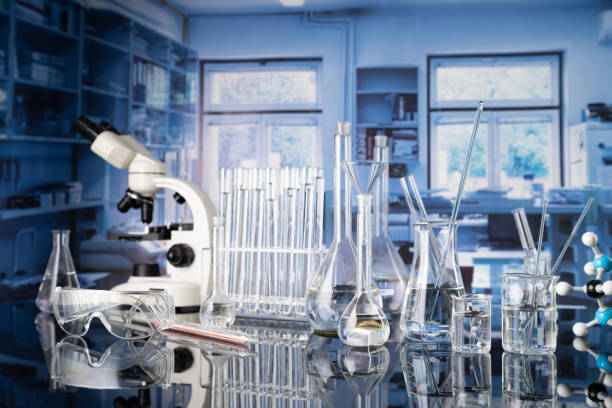 istock Laboratory investigations concerning test and medicine against covid. 1359855895