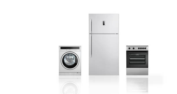 urządzeń gospodarstwa domowego - three different refrigerators zdjęcia i obrazy z banku zdjęć